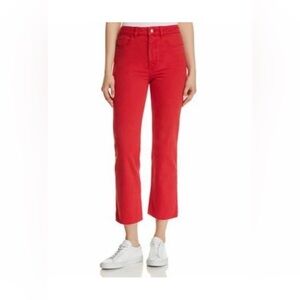 DL1961 High-Rise Vintage Straight Jeans Red Denim Women's Size 27
